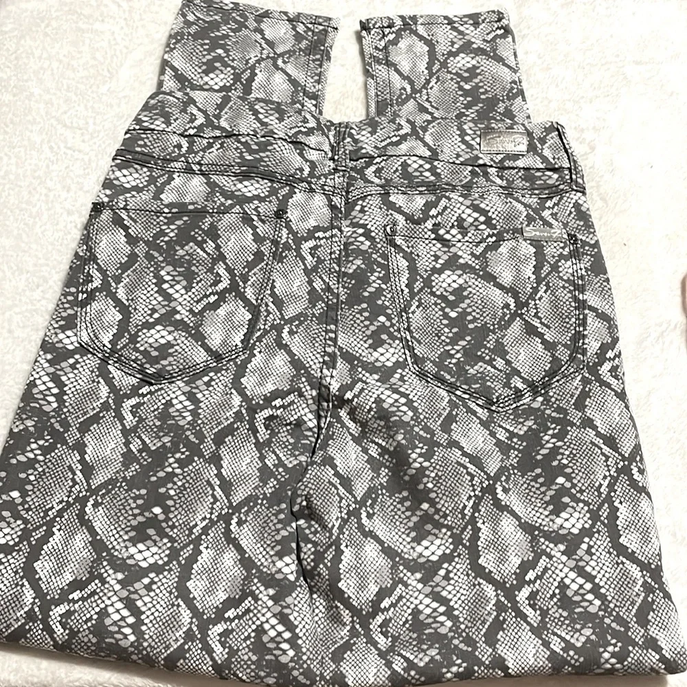 Seven 7 Tummyless High Rise Skinny Snake Skin Print Pants - Picture 5 of 12
